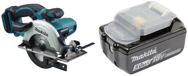 Set Makita Akku-Handkreissäge 18 V DSS501Z Solo-Version + Makita Akku 18,0 V 5,0 Ah Li-Ion BL1850B