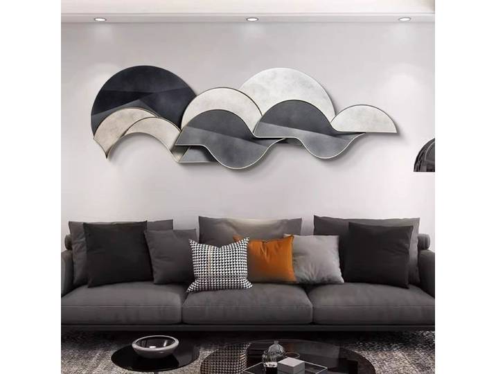 Tableau mural LED haut de gamme créatif abstrait pour canapé, avec éclairage d'ambiance lumineux