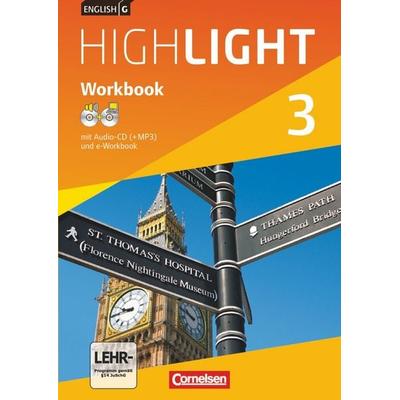 English G Highlight 3: 7. Schuljahr Hauptschule. Workbook mit CD-ROM (e-Workbook) und Audios online, Taschenbuch von Sydney Thorne,Gwen Berwick,
