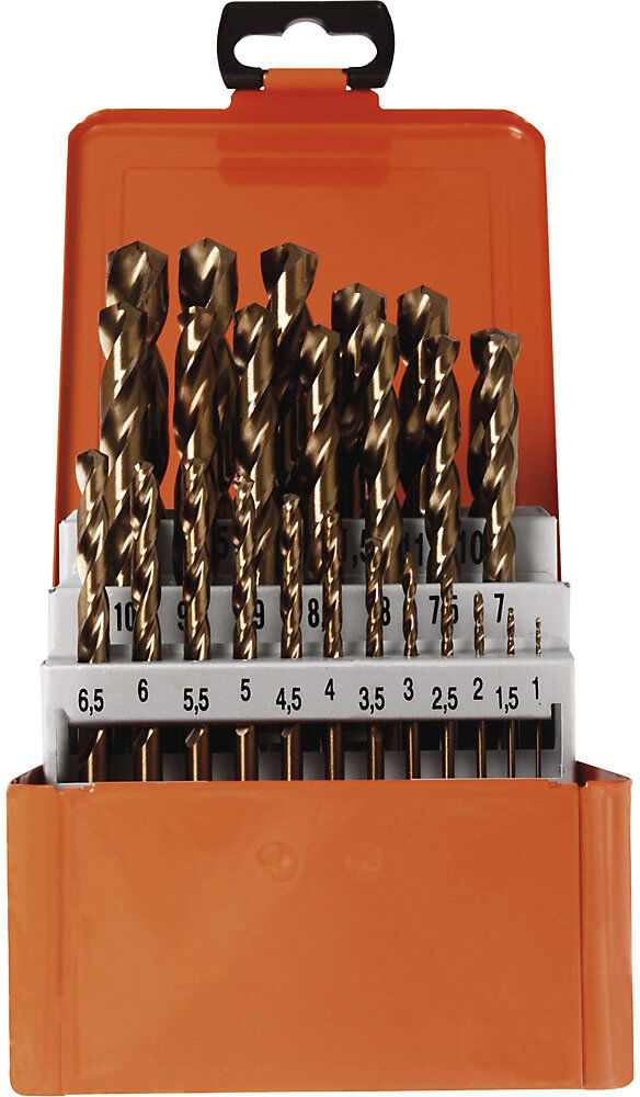 Spiralbohrer-Set ECO HSS-Co 5%, in Metallkassette, 25 Teile Projahn