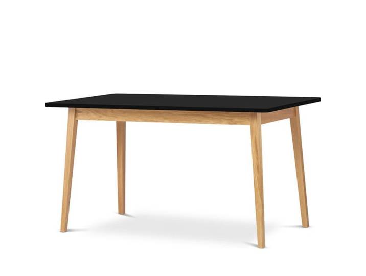 Table extensible FRISK style scandinave Anthracite pieds en chêne massif - L 140 cm