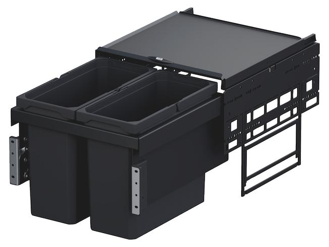 Vauth-Sagel VS ENVI Space Mülltrennsystem 2 x 16 Liter 450 mm Lavagrau