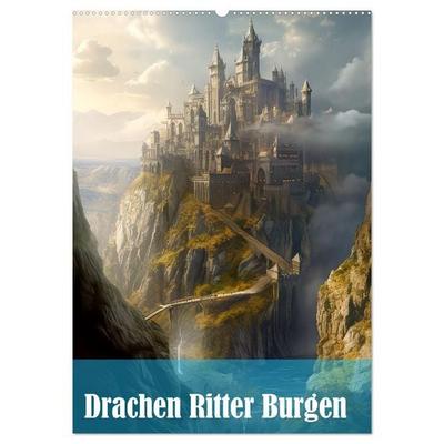 Drachen Ritter Burgen (Wandkalender 2026 DIN A2 hoch), CALVENDO Monatskalender