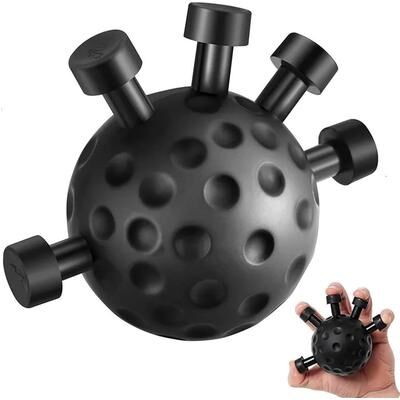 Healfit Counter Finger Grip Ball Fitness Training Equipment, Claw Five Finger Exerciser, Wrist Grip Strengthener pink