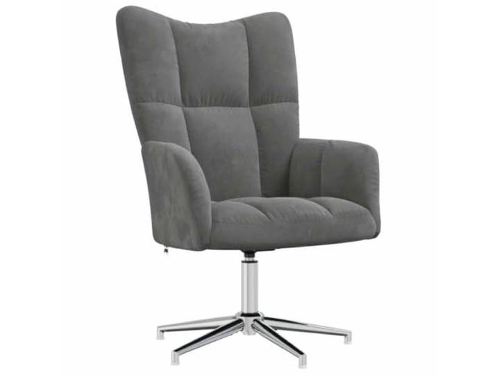 Tmriohed Relaxsessel Samt Dunkelgrau Drehsessel Polstersessel 360° Ergonomischer Fernsehstuhl mit weichem Samtbezug und 360-Grad-Drehfunktion für Wohnzimmer und Arbeitszimmer.