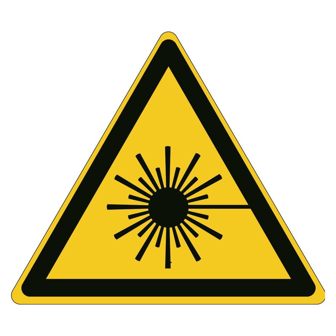 Brady ISO-Sicherheitsschild - Warnung vor Laserstrahlung (PIC W004-TRI 100-PP-CRD/1)