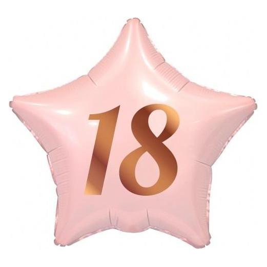 GoDan B&C 18-Sterne-Folienballon mit rosa Aufdruck (1x) (42289180)