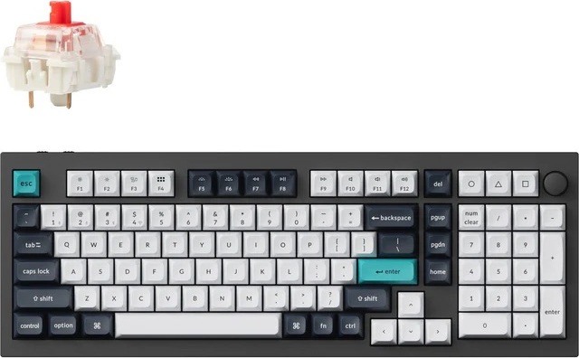 Keychron Q5 Max, Verkabelt & Kabellos, USB + RF Wireless + Bluetooth, Magnetic-mechanical key switch, RGB-LED, Schwarz, Karbon