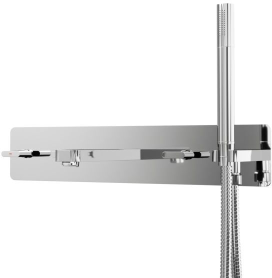 Steinberg Serie 230 Wannen 5 Loch Armatur 2302692 Unterputz Wand Armatur, mit Umstellung, chrom