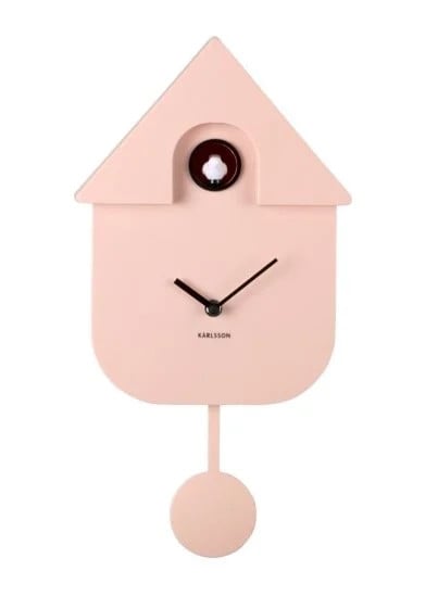Karlsson Modern Cuckoo wandklok - Roze en geel