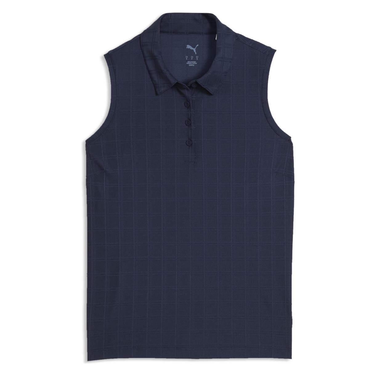 Puma W Plaid Knit SL Polo (XL) (637748)