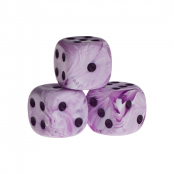 Halmakegel.com Würfel - Neu-Delhi - lila - Kunststoff - 16 mm 252022
