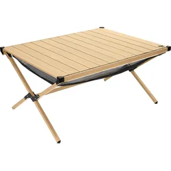Camplife Tavira Alu-Rolltisch Bambusoptik 89 x 70 cm