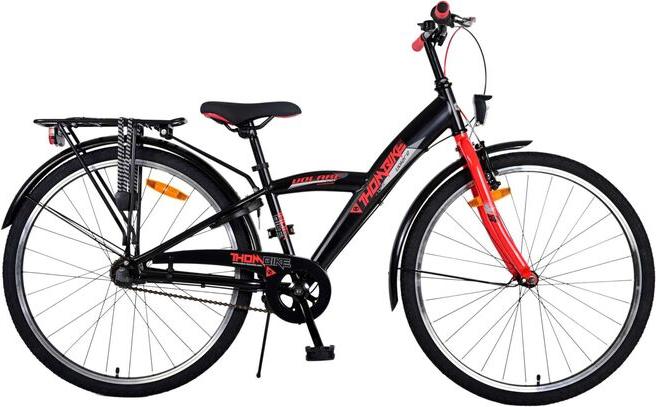 Volare Thombike Kinderfahrrad - Jungen - 26 Zoll - Schwarz Rot - 3 Gänge