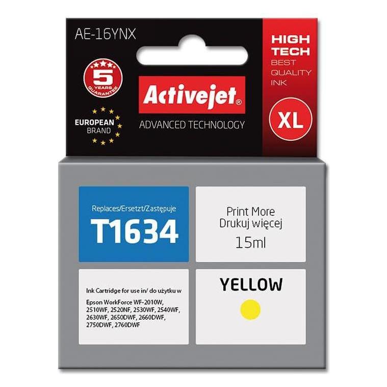 Activejet AE-16YNX Druckerpatrone (e) Kompatibel Hohe (XL-) Ausbeute (Y) (AE-16YNX)