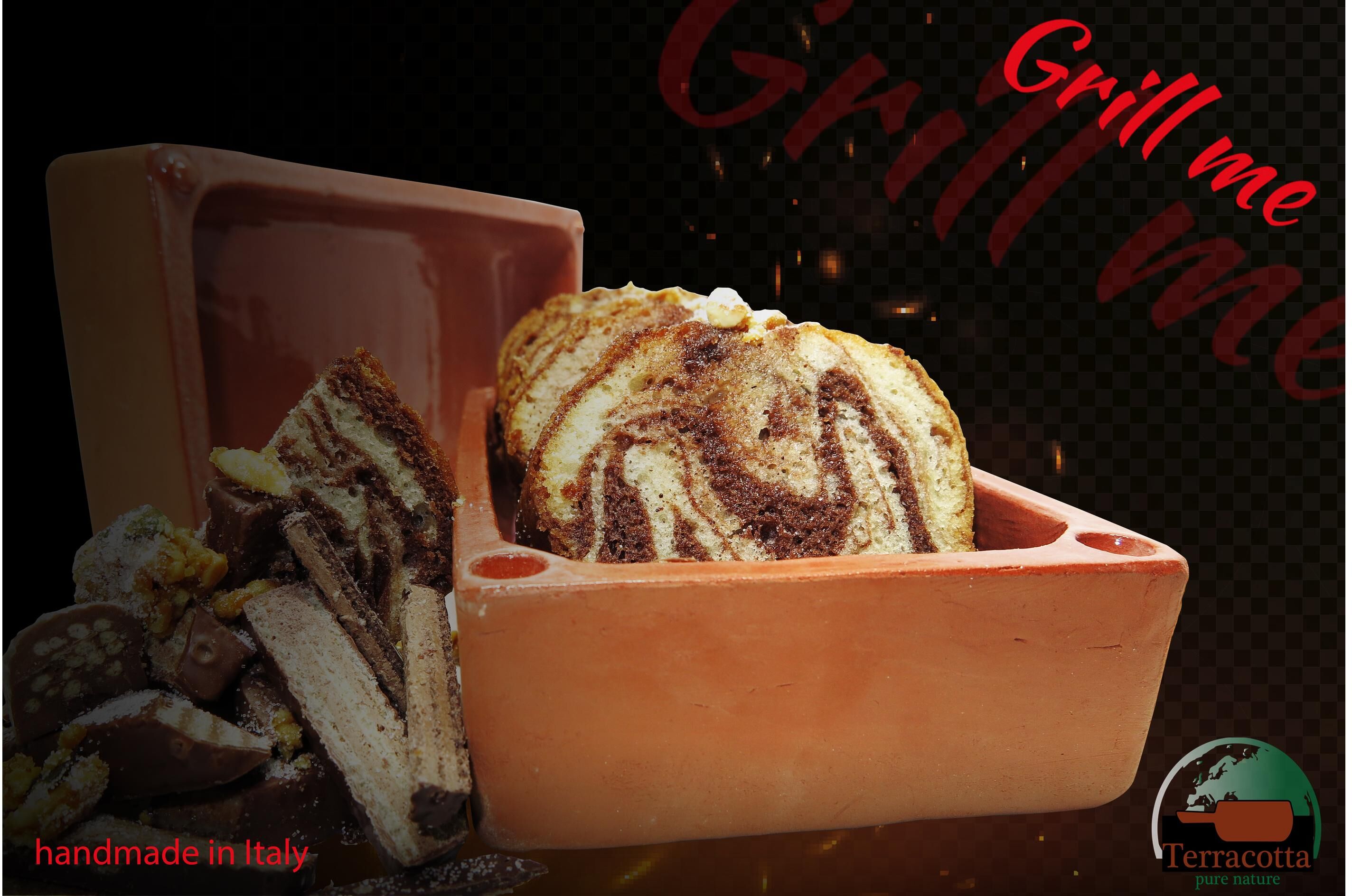 Backform NOUVEL "Grill", braun, B:12cm L:24cm T:10cm, Naturmaterial, Küchenformen, Backform braun B/H/L: 12cm x 24cm