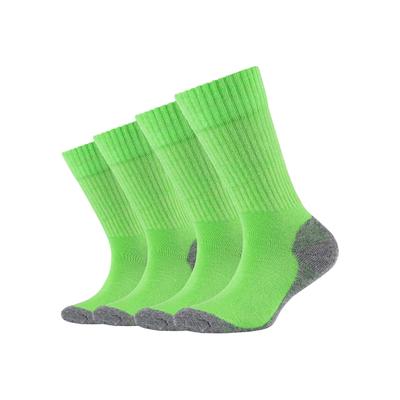 Funktionssocken CAMANO "function", Jungen, Gr. 23-26, Sockengröße, grün (grün, meliert), Materialmix, uni und meliert, normal, Socken Sportsocken, mit verstärkten Belastungszonen an Ferse und Spitze