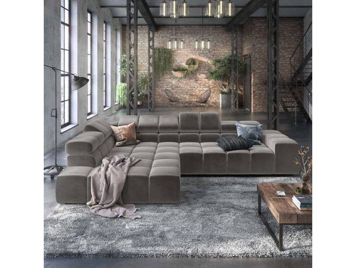 HOMELIV. Ecksofa Charlotta 319x215x82cm Velours
