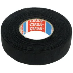 TESA Gewebeband, für Automotive Kabelbündelung, PET Vlies, Naturkautschuk, schwarz, 0,3mm Stärke