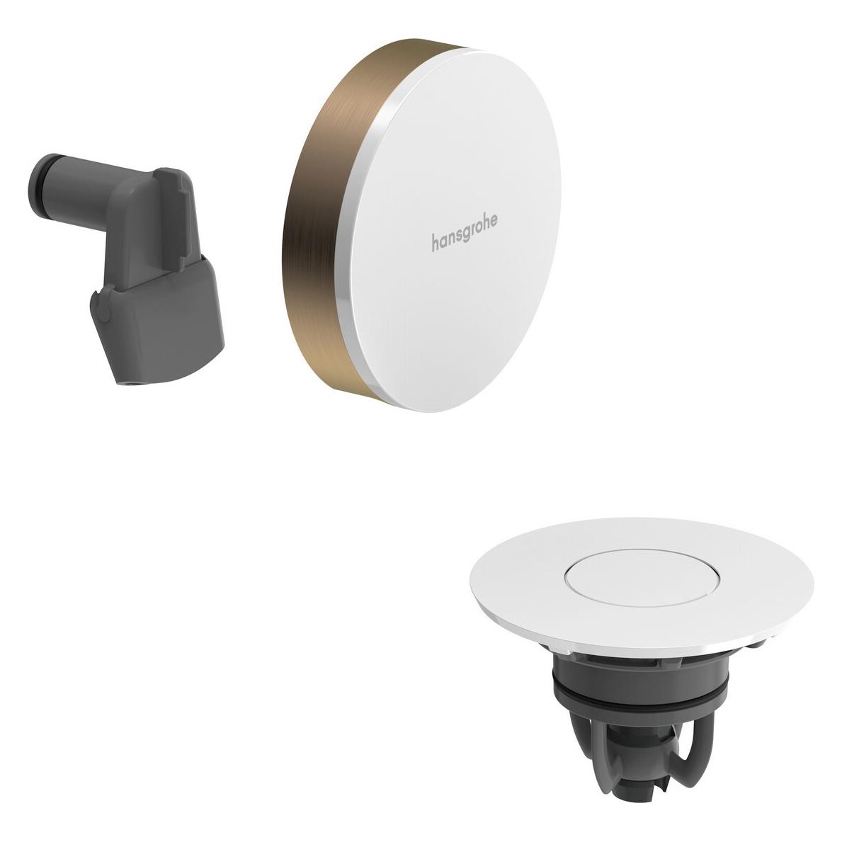 hansgrohe Exafill Set de finition Bec déverseur pour baignoire, garniture d'écoulement et de trop-plein (Überlaufgarnitur) (58119140)
