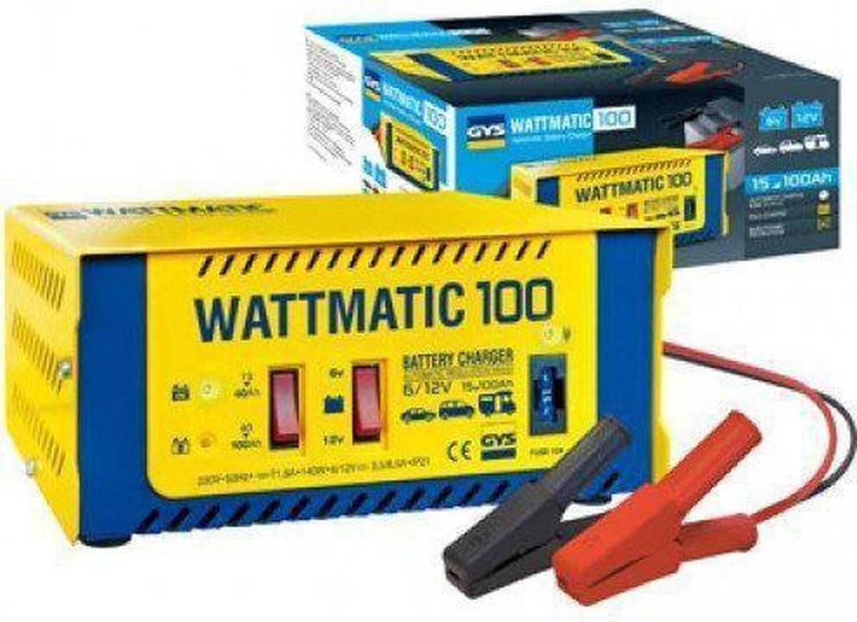 GYS Wattmatic 100 Automatische Acculader 6V/12V