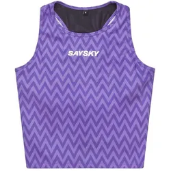 Saysky Damen Zig Zag Combat Crop Top lila