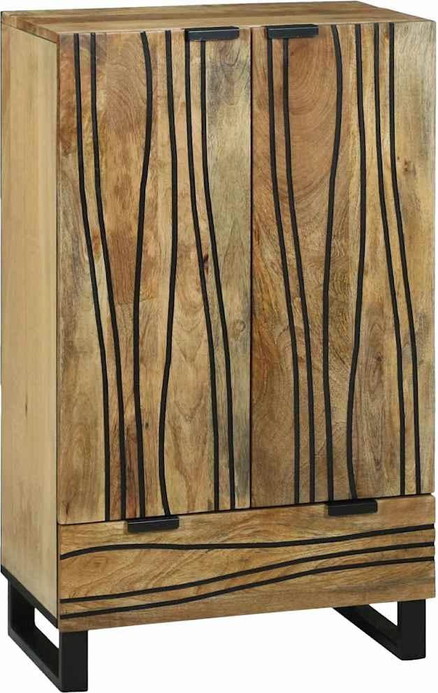 Syfax Highboard Bruin van massief mangohout B/D/H: 60 x 33 x 100 cm