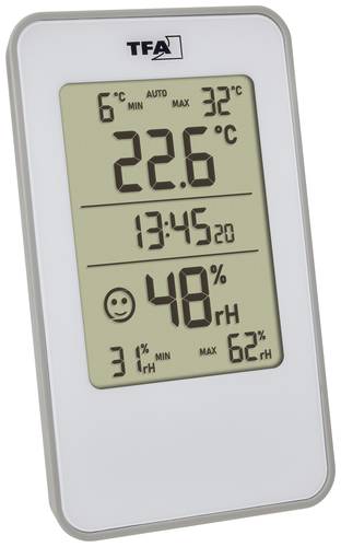 TFA Dostmann Digitales Thermo-Hygrometer Thermo-/Hygrometer Weiß 30.5057.02