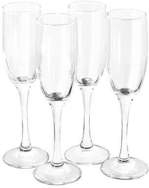 Gibson Home Belinni 4 Piece 6.4oz Fluted Champagne Glass Set