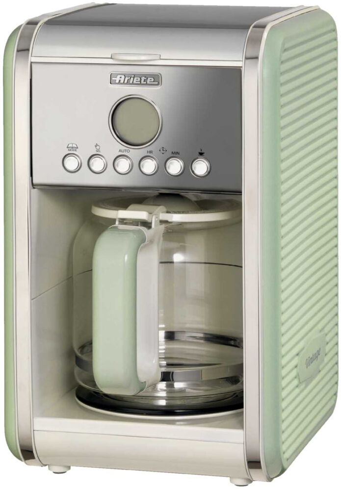 Ariete Vintage 12 Cup Drip Filter Coffee Maker Blue Green 2.8L