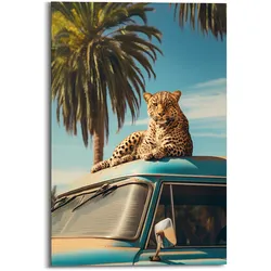 Bild OLDTIMER SAFARI (BHT 60x90x2 cm) - bunt - BHT 60x90x2 cm