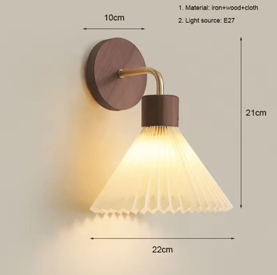 Inspire Curations Nordic Wood E27 Bedside Wall Lamp a Brown 3 Light Colors