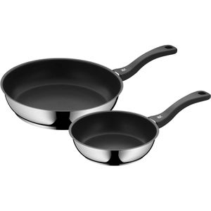 WMF Pfanne Devil, Ø 20 / 28cm, induktionsgeeignet, antihaftbeschichtet Edelstahl Set 2-teilig