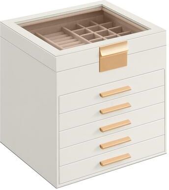No Jewelry Box with Glass Lid
