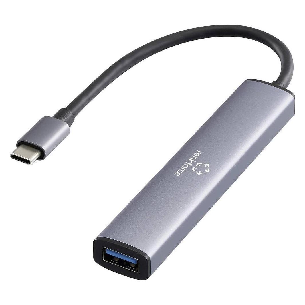 Renkforce RF-USBH-250 USB 3.0-Hub mit USB-C Stecker Grau (USB-C, 4 Ports) (RF-6855466)