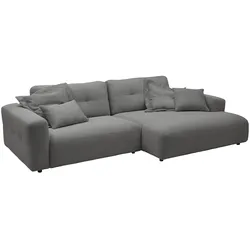KAWOLA Sofa MIKA Ecksofa Cord grau Longchair rechts