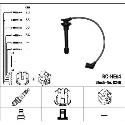 NGK Zündleitungssatz 8246 für HONDA