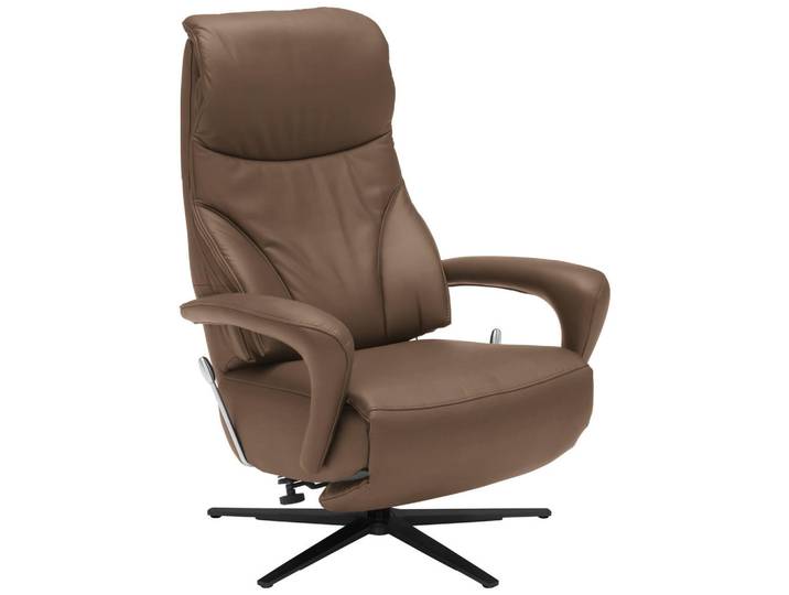 Dieter Knoll Relaxsessel, Graubraun, Metall, Echtleder, 75x106x88 cm, Goldenes M, Fussart wählbar, Lederauswahl, Stoffauswahl, Relaxfunktion, Herz-Waage-Funktion, Wohnzimmer, Sessel, Relaxsessel