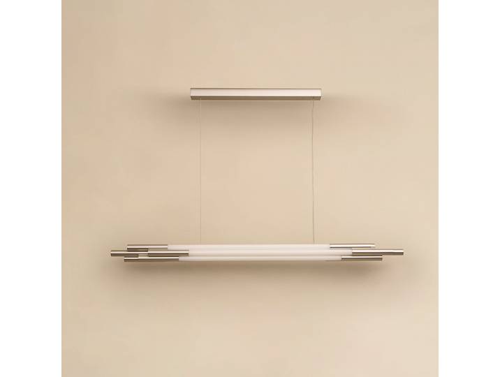 Suspension LED ORG, longueur 130 cm, couleur nickel - DCW - Salle à manger - Design - Aluminium