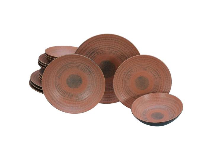 Creatable Tafelservice Neapel Sand, Braun, Terracotta, Keramik, 16-teilig, stapelbar, Geschirr, Geschirrsets, Tafelservice