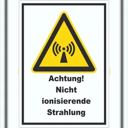 HB-Druck Achtung Nicht ionisierende Strahlung Aufkleber A3 (297x420mm)