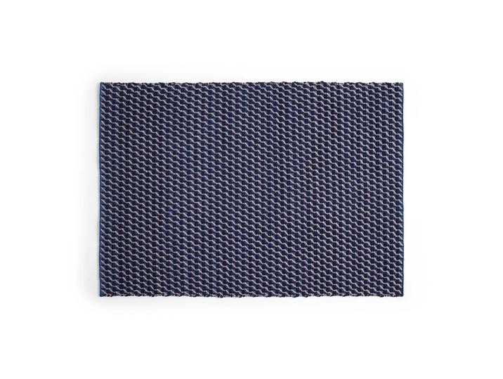 HAY - Channel Teppich, 170 x 240 cm, blau / weiss