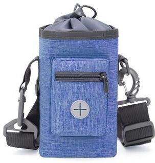Uplift Essentials Portable Dog Training Treat Pouch Fanny Pack Snack Holder For Walks And Training blue