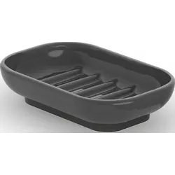 Porzellan Seifenschale oval schwarz