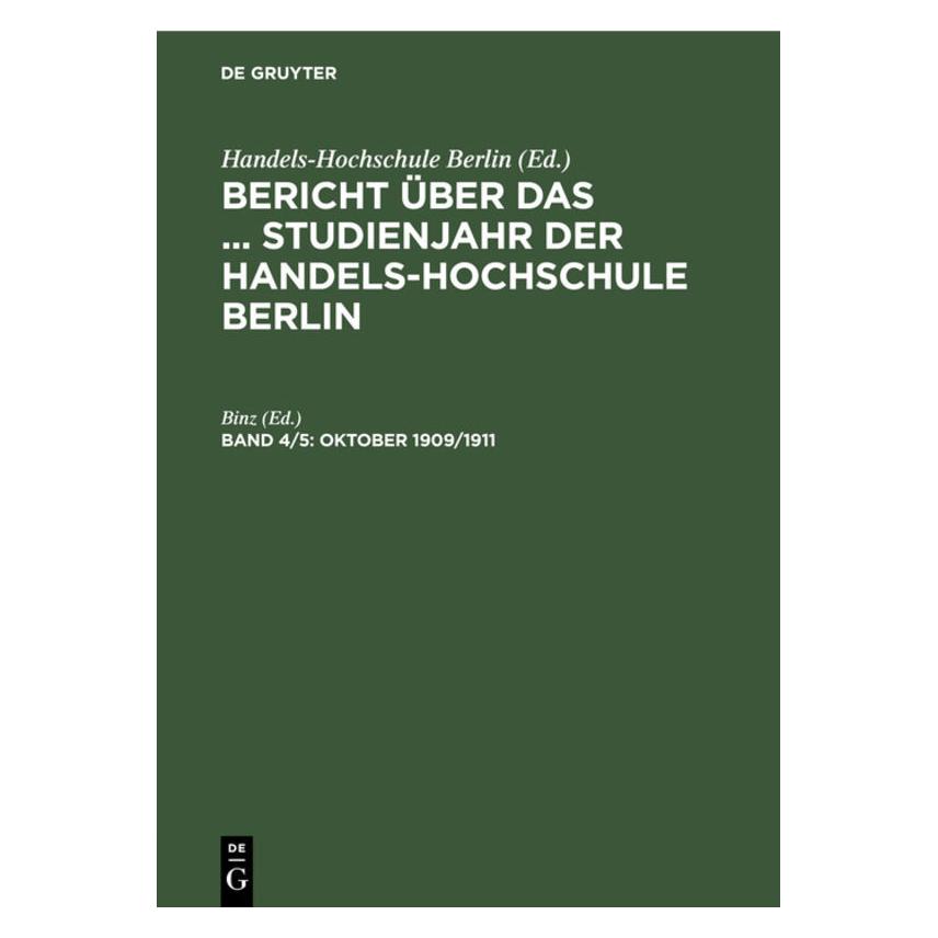 De Gruyter Bericht über das... Studienjahr der Ha (Deutsch, Hardcover) (67779717)