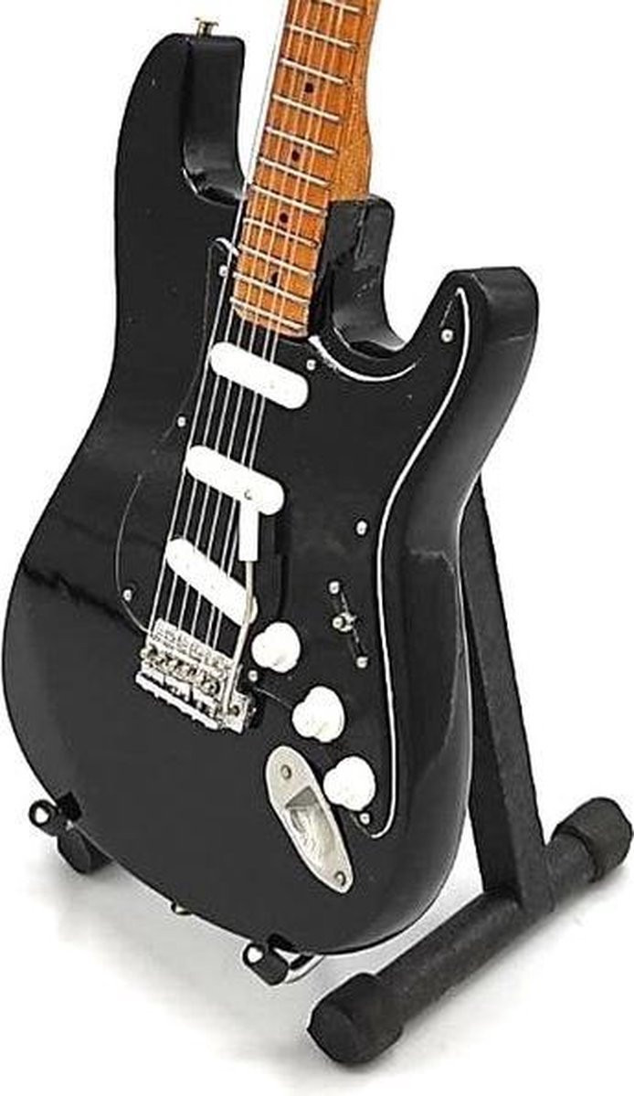 Miniatuur replica Fender Stratocaster gitaar David Gilmour Pink Floyd