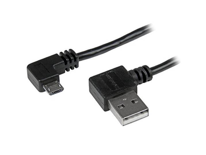 StarTech. com Micro USB-kabel met rechts haakse aansluitingen, stekker/stekker, 1m, USB A naar Micro B aansluitkabel