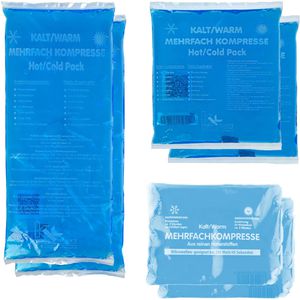Böttcher-AG Kühlkompresse Set Gel, 6 Stück, Kalt/Warm-Kompresse, wiederverwendbar, 3 Größen