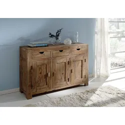 WOLFMÖBEL Kommode Yoga Holz Braun Sheesham