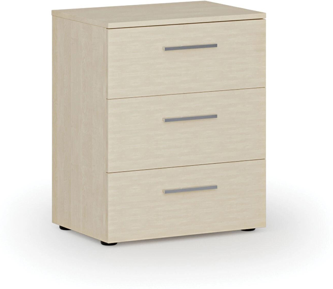 B2B Partner Bürokommode für Schreibtisch PRIMO WOOD, 740 x 600 x 420 mm, Birke